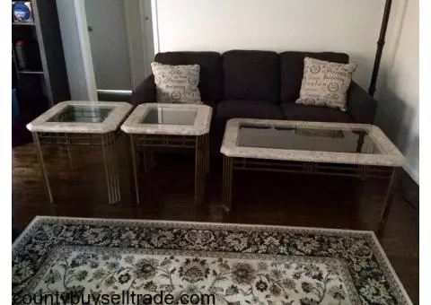Coffee table and matching end tables