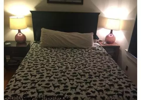 4 Piece Bedroom Set - Queen - Dark Wood - Classic - $700